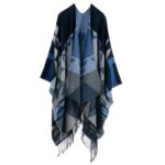 Lumea split shawl cloak - Black