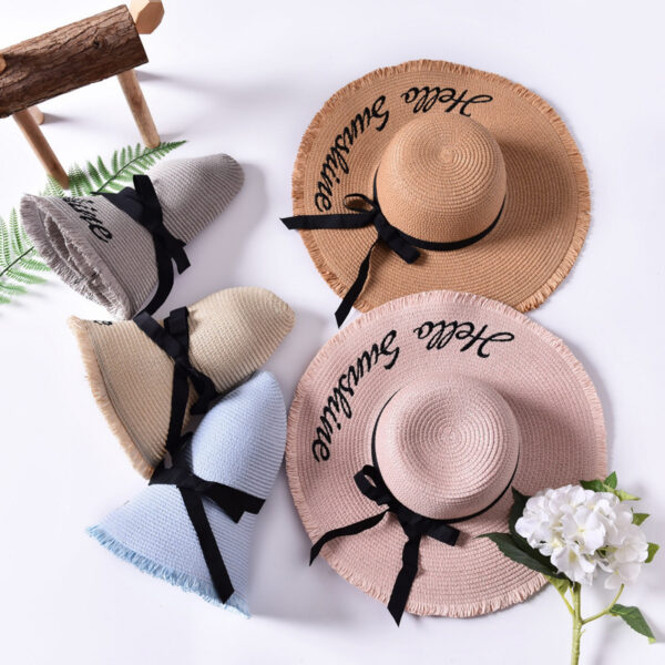 Sun Hats for Women: Wild Embroidered Brim Hat