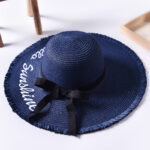 Lumea Wild Embroidered Brim Hat – Navy Blue