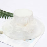 Lumea Retro Bloom Organza Hat – Natural white