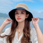 Airy Bow Summer Hat - Black