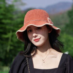 Lumea Bow Brim Hat - Orange red