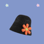 Lumea Natural Mesh Grass Hat - Black