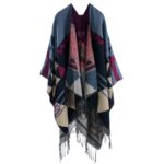 Lumea split shawl cloak - Red