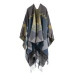 Lumea split shawl cloak - Yellow