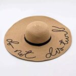 Letter Big Brimmed Straw Hat Vacation Beach Sun Hat Sun Hat