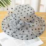 Foldable Summer Hat with Polka Dots