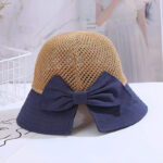 Airy Bow Summer Hat - Navy Blue